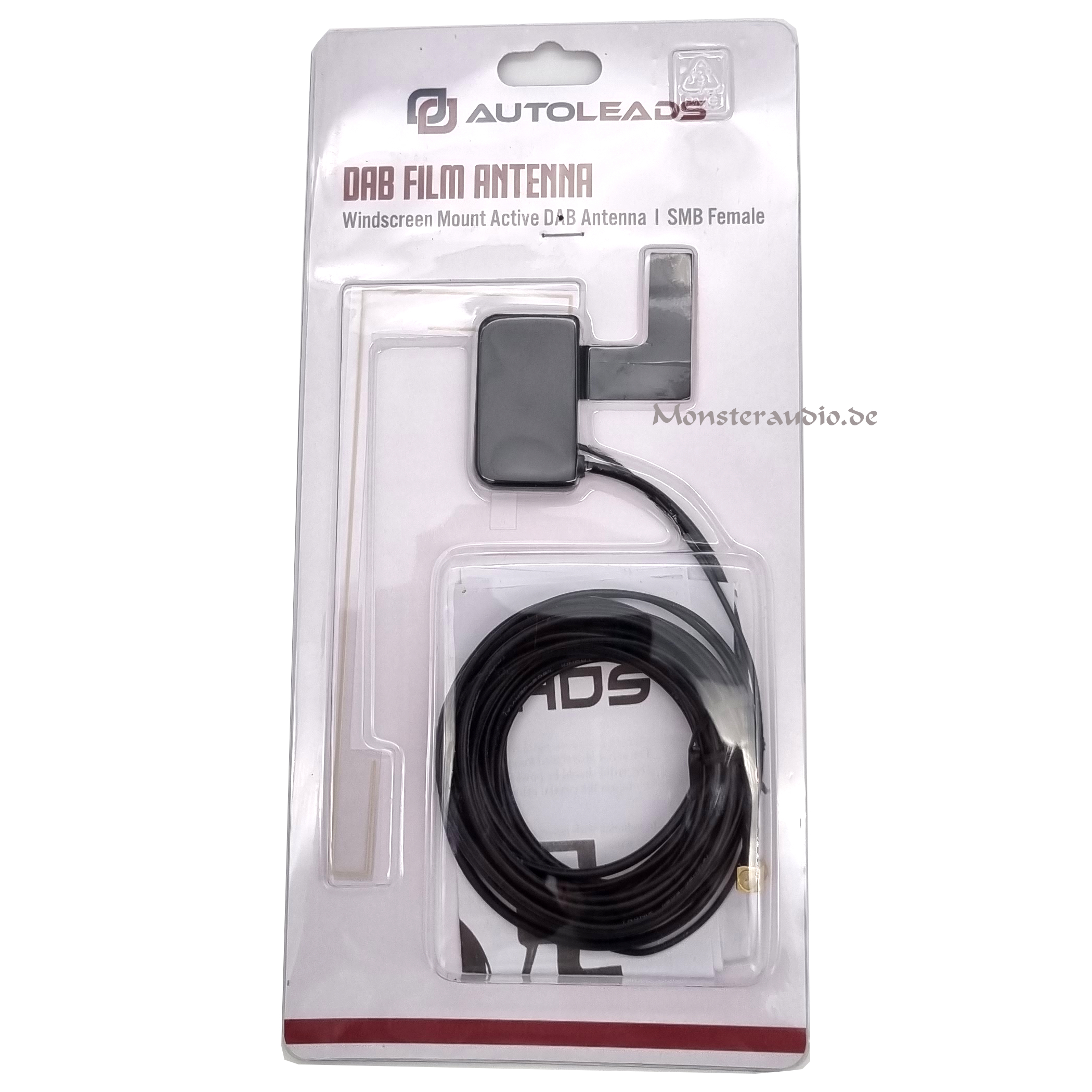 Auto DAB+ Antenne Mit Verstärker - Einfach An Scheibe Kleben Für Perfekten Radioempfang